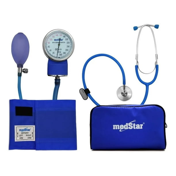 Kit de baumanometro aneroide con estetoscopio doble campana Mca. Medstar Mod. SLI-HS-508-F