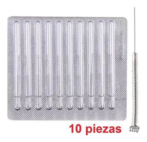 Aguja para electrocauterio portatil, tipo lapiz, C/10PZAS