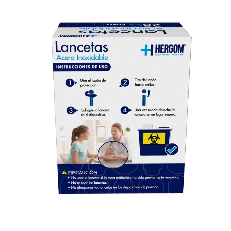 Lanceta estandar con 100 pzas