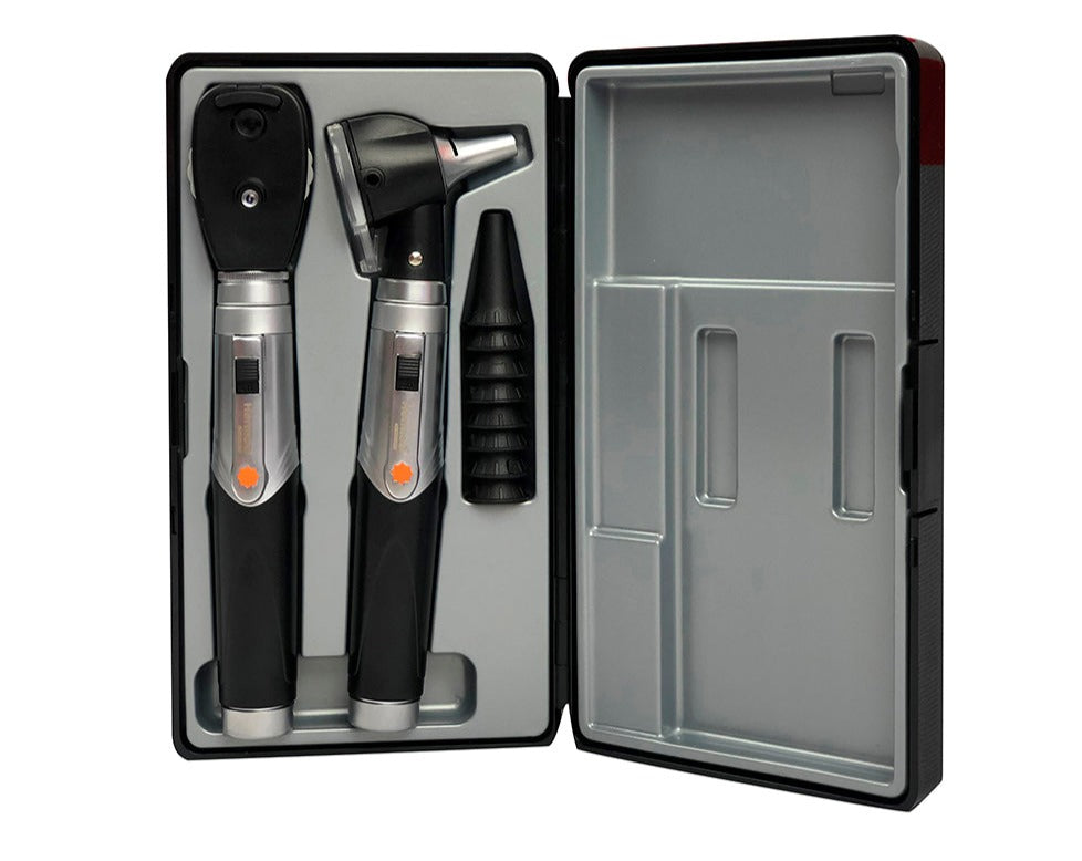Estuche de diagnostico fibra optica hardy negro Mca. Hermed