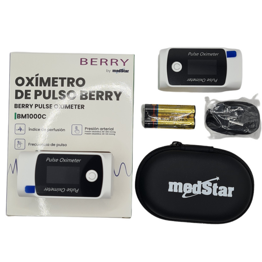 Oximetro de pulso berry con medición de presión arterial Mca. Medstar Mod. SBT-BM1000C