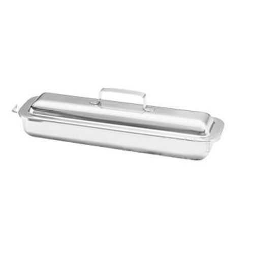 Charola o budinera de acero con tapa 320 x 95 x 50 mm Mca. Medstar Mod. MGT-0159