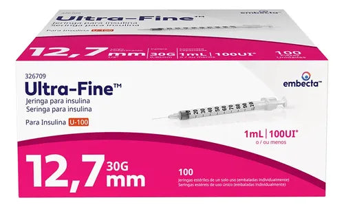 Jeringa de 1 ML Ultra-Fine Mca. Embecta