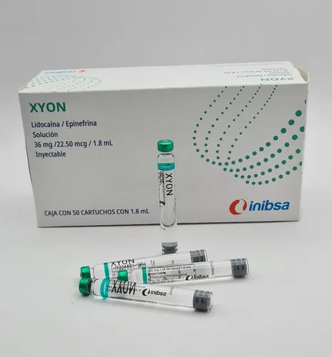 FD Lidocaina / Epinefrina con 50 cartuchos con 1.8 mL Mca. inibsa