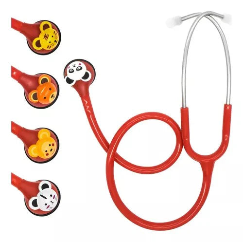 Estetoscopio Pediatrico Con 5 Caritas de Animales Mca. Medstar Mod. HS-30E