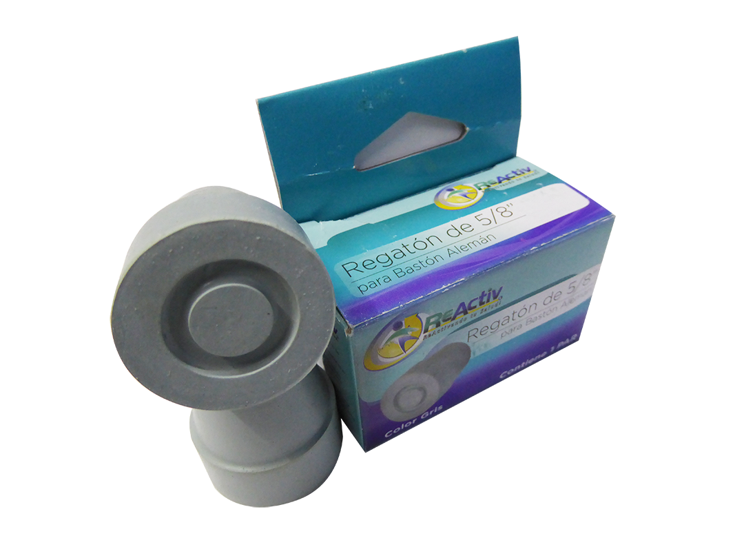 Regatón para Bastón  5/8" gris 1 par