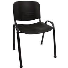 Silla visita de plastico, sin brazos