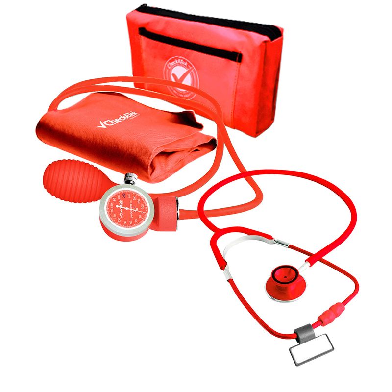 Kit doble baumanometro aneroide, Economico Mca. Checkatek