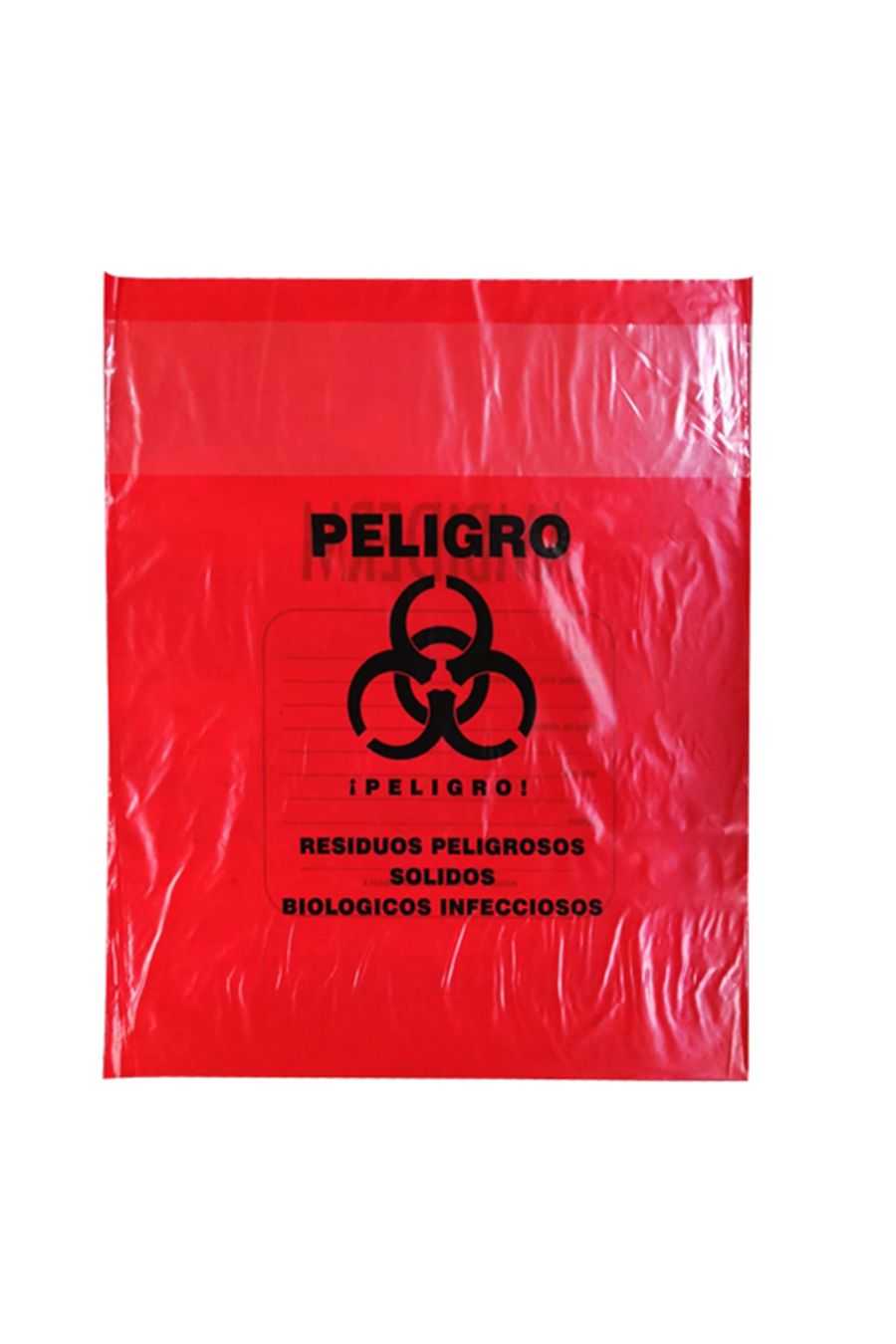 Bolsa roja para rpbi, 52.5x60cm, c/25pzas