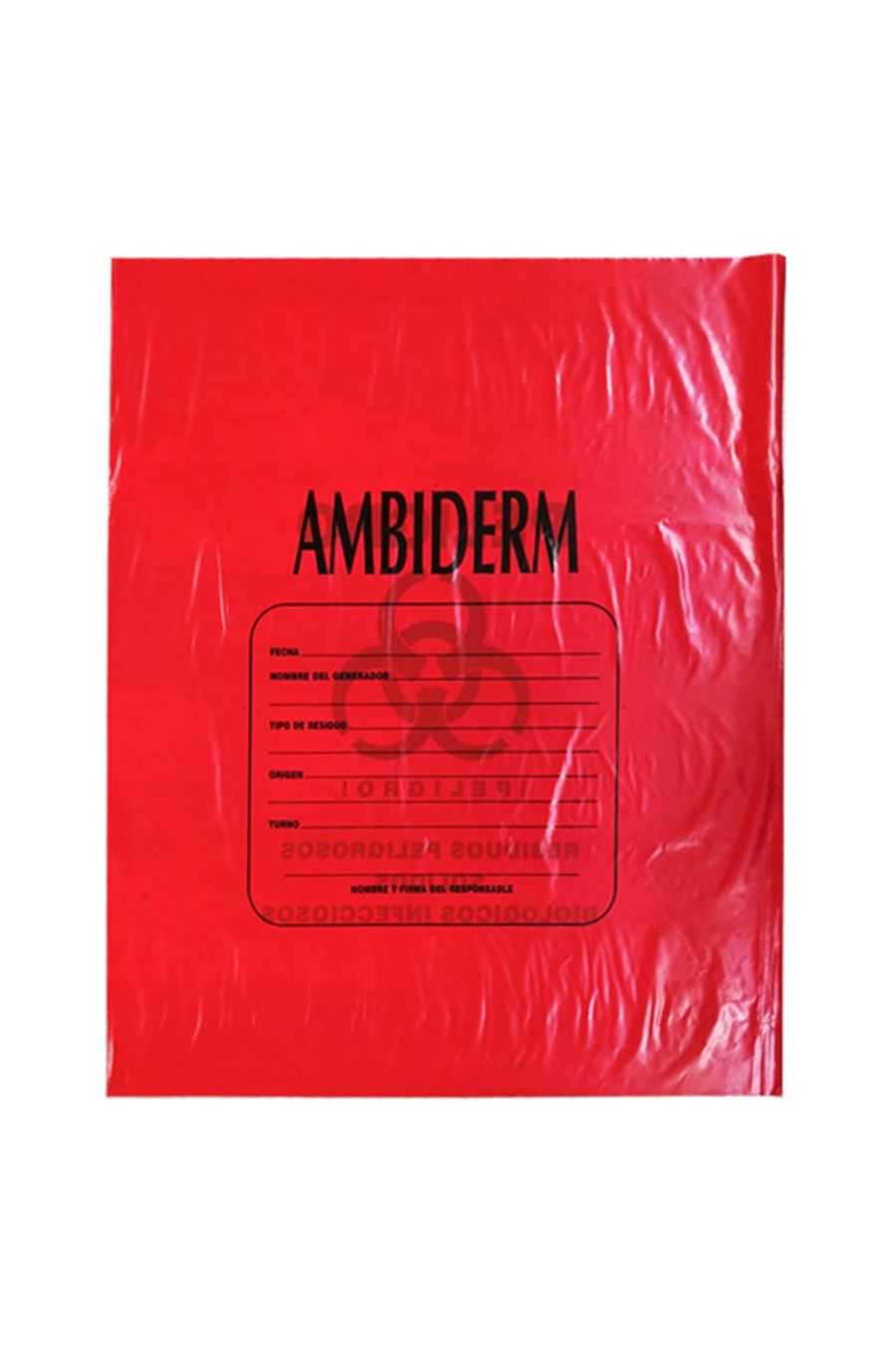 Bolsa roja para rpbi, 52.5x60cm, c/25pzas